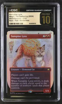 SUNSPINE LYNX Bloomburrow Showcase Foil Rare CGC Pristine 10 MTG [Nostalgium] - Image 1