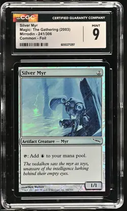 SILVER MYR Mirrodin Foil C CGC 9 MTG [Nostalgium] - Image 1