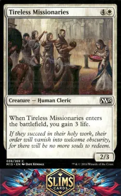 Magic the Gathering MTG Magic 2015 (M15) Tireless Missionaries #39 Buy 2 Get 1 - Image 1
