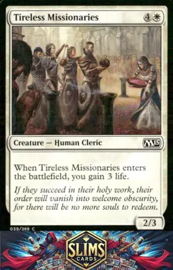 Magic the Gathering MTG Magic 2015 (M15) Tireless Missionaries #39 Buy 2 Get 1 - Image 1