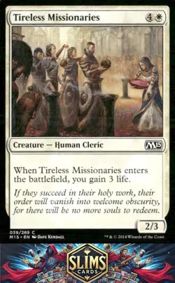 Magic the Gathering MTG Magic 2015 (M15) Tireless Missionaries #39 Buy 2 Get 1 - Image 1