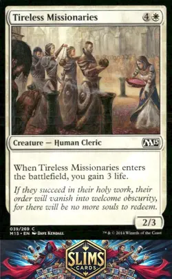 Magic the Gathering MTG Magic 2015 (M15) Tireless Missionaries #39 Buy 2 Get 1 - Image 1