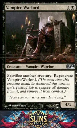 Magic the Gathering MTG Magic 2014 (M14) Vampire Warlord #120 Buy 2 Get 1 - Image 1