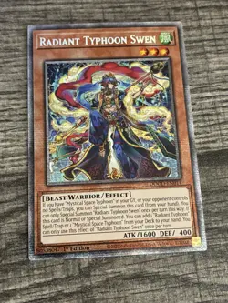 Yugioh! Radiant Typhoon Swen (STRL) DOOD-EN017 1st Edition Starlight Rare NM - Image 1