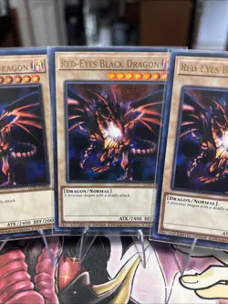 3x Red-Eyes Black Dragon LC01-EN006 Ultra Rare Limited Edition NM Yugioh Playset - Image 3