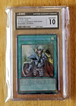 Yugioh tcg- Crossout Designator - RA02-en063 (Secret Rare 1st Ed) - CGC Grade 10 - Image 1