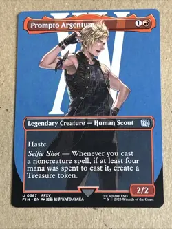 Prompto Argentum - Borderless Near Mint MTG Final Fantasy - Image 1