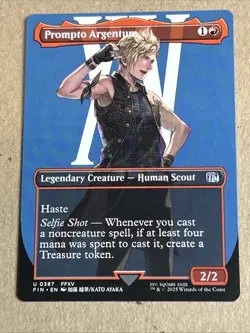 Prompto Argentum - Borderless Near Mint MTG Final Fantasy - Image 2