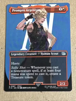 Prompto Argentum - Borderless Near Mint MTG Final Fantasy - Image 3