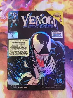 WOTC Marvel's Spider-Man Eddie Brock (0233) (Borderless) (MR) (Foil) NM - Image 2