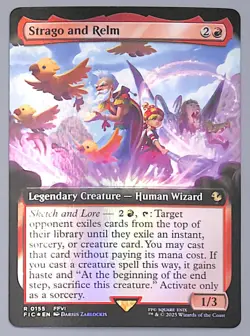 Strago and Relm - Extended Art - Foil - 155 - Commander: Final Fantasy (FIC) MTG - Image 1