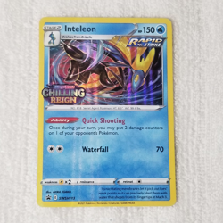Pokemon Inteleon Chilling Reign Pre Release Black Star Promo SWSH113 - Image 1