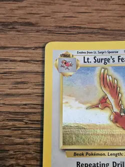 VINTAGE 2000 Pokemon Lt. Surge's Fearow Holo Rare 7/132 Gym Heroes WOTC TCG HP - Image 3