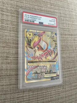 PSA 10 Gem Mint Mega Pidgeot EX Full Art 105/108 Pokemon XY Evolutions 2016 Holo - Image 2