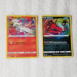 Pokemon Reshiram & Yveltal Shining Fates Amazing Rare Lot of 2 - Image 1
