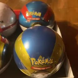 Set Of 6 Pokemon Pokeball Tins - SEALED WITH DISPLAY BOX. 18 Packs & 6 Coins. - Image 5