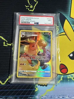 2022 Pokemon Brilliant Stars - FLAREON TRAINER FULL ART TG01/TG30- PSA Mint 9 - Image 1