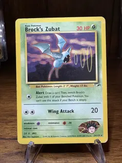 Pokemon TCG Brock's Zubat Gym Heroes 24/132 Regular Unlimited Rare LP- - Image 1