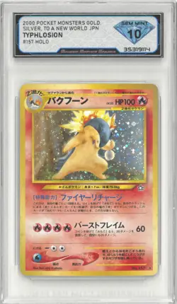2000 Pokemon Neo Genesis Japanese TYPHLOSION #157 Holo 💎 DSG 10 Gem Mint - Image 1