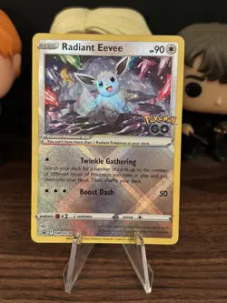 Pokemon TCG Radiant Eevee SWSH230 Black Star Promo Pokemon Go Holo - Image 1