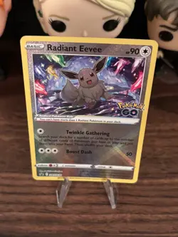 Pokemon TCG Radiant Eevee SWSH230 Black Star Promo Pokemon Go Holo - Image 2