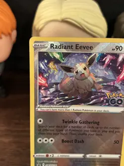 Pokemon TCG Radiant Eevee SWSH230 Black Star Promo Pokemon Go Holo - Image 4