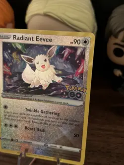 Pokemon TCG Radiant Eevee SWSH230 Black Star Promo Pokemon Go Holo - Image 5