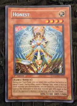 Yu-Gi-Oh Honest LODT-EN001 Secret Rare 1st Edition Near Mint Condition - Image 1
