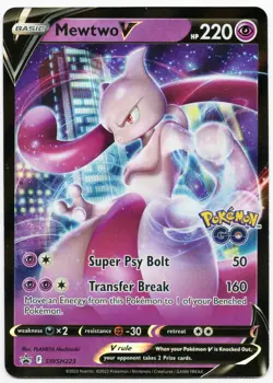 Pokemon Mewtwo V SWSH223 SWSH: Sword & Shield Promo Cards Holo NM/M - Image 1