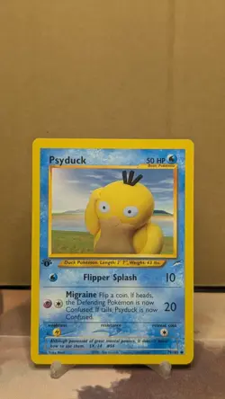 Pokemon TCG Psyduck Neo Destiny Vintage Card 79/105 1st Edition - Image 1