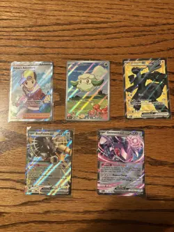 Pokemon Scarlet & Violet Full Art, Full art EX, and EX 5 Card Lot - Image 1