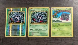 2016 Pokemon Reverse Holo Foil and TWO Base Cards - Tangela 81/108 and 1/114 - Image 1