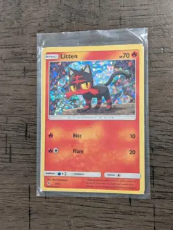 2016 Pokemon Holo Foil Card - McDonald's - Litten - 3/12 - Image 1
