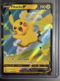 Pokemon TCG Pikachu V Promo SWSH: Sword & Shield Promo Card SWSH143 VLP - Image 1