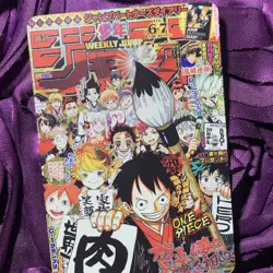 Monkey D. Luffy ONE PIECE + Tanjiro Kamado JUMP MANGA Waifu Anime Holo Card - Image 3