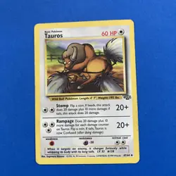 Tauros 47/64 Pokemon Card Jungle Unlimited LP-NM - Image 1