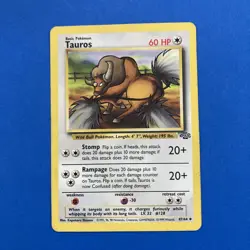 Tauros 47/64 Pokemon Card Jungle Unlimited LP-NM - Image 2
