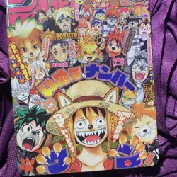 Monkey D. Luffy ONE PIECE + My Hero academia JUMP MANGA Waifu Anime Holo Card - Image 2