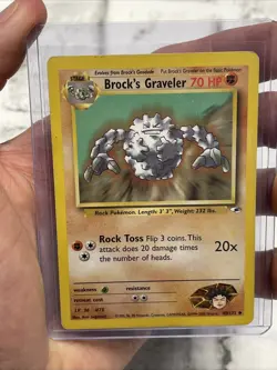 Pokemon Brock's Graveler 40/132 Uncommon Gym Heroes Pokemon Card Nintendo MP TCG - Image 1