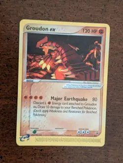 Pokemon Groudon ex #002 Non-Holo Black Star Promo Card 2003 Nintendo - Image 1