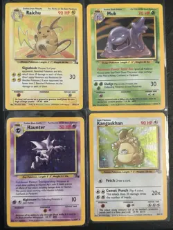 Vintage Pokemon TCG WOTC Holo Cards Fossil Jungle - Lot of 4 - Image 1
