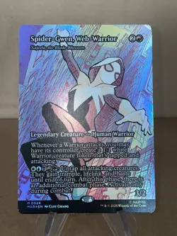 Spider-Gwen, Web-Warrior Boarderleas Foil Spider-Man Magic The Gathering #0024 - Image 1