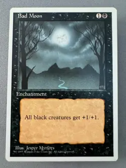 Bad Moon MTG 4th Edition Regular Rare-Never Played NM-Magic the Gathering - Image 1