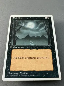 Bad Moon MTG 4th Edition Regular Rare-Never Played NM-Magic the Gathering - Image 3
