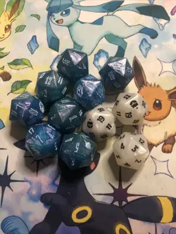 MAGIC Final Fantasy Spindown Die White & Crystal Blue Gift Bundle Lot Of 11 - Image 1