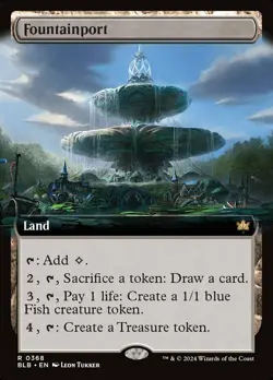 [1x] Fountainport - Extended Art Near Mint, English Bloomburrow MTG Magic - Image 1