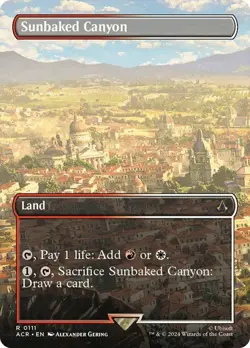 * SUNBAKED CANYON * BORDERLESS * ASSASSIN'S CREED * NM * MTG * - Image 1