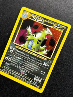 Pokemon TCG Tyranitar Neo Discovery 12/75 Holo Unlimited Rare Card WOTC - Image 3
