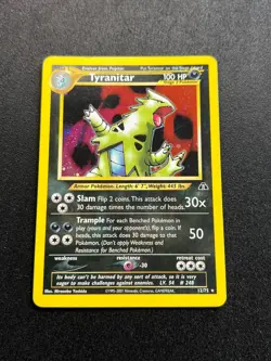 Pokemon TCG Tyranitar Neo Discovery 12/75 Holo Unlimited Rare Card WOTC - Image 4