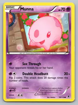 Pokemon TCG Phantom Forces Munna #39 - Image 1